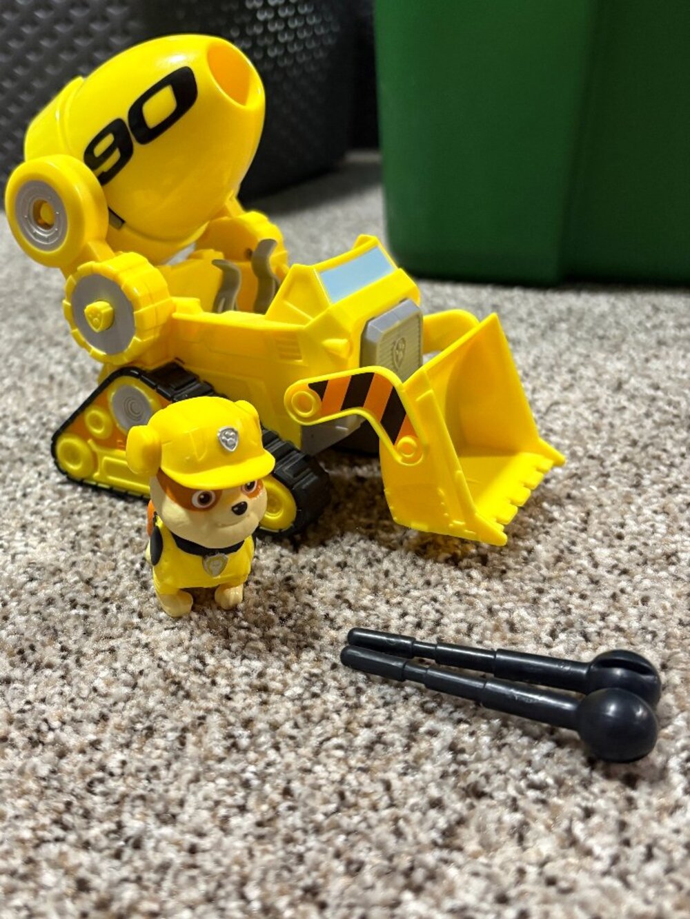 PAW Patrol The Movie Rubble Deluxe Vehicle Bulldozer